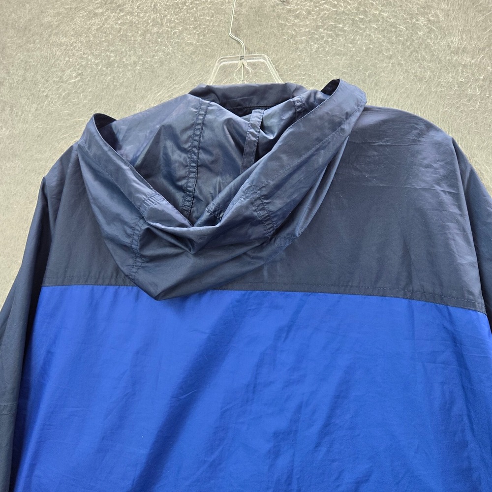 Marmot Men Jacket XL Blue Colorblock Windbreaker Full Zip Pockets Logo Hooded - Picture 5 of 10